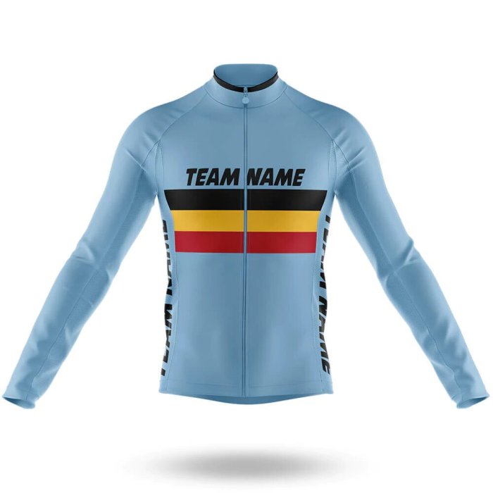 2022 Custom Team Name A1- Men's Cycling Jersey And Bib Shorts Suit