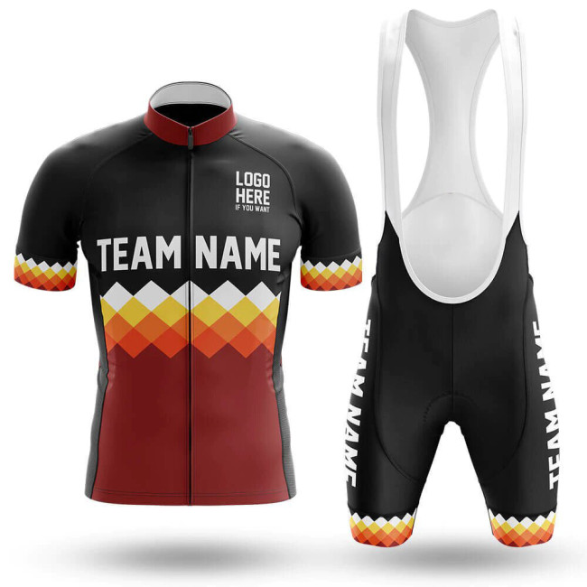 2022 Custom Team Name A10- Men's Cycling Jersey And Bib Shorts Suit