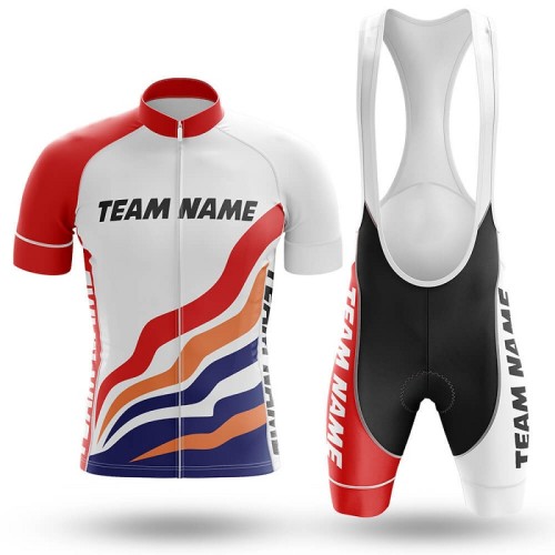 2022 Custom Team Name P- Men's Cycling Jersey And Bib Shorts Suit