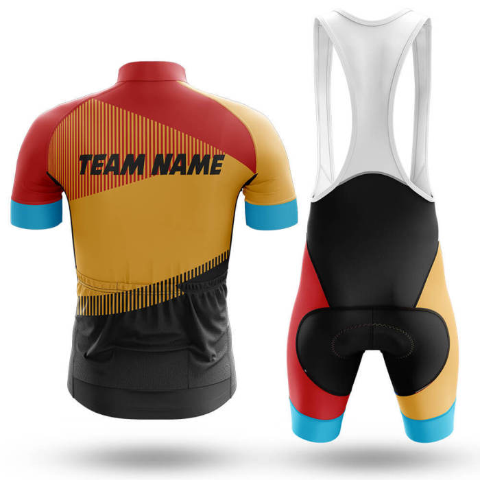 2022 Custom Team Name S- Men's Cycling Jersey And Bib Shorts Suit