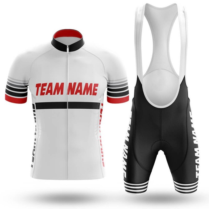 2022 Custom Team Name L- Men's Cycling Jersey And Bib Shorts Suit