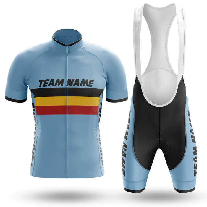 2022 Custom Team Name A1- Men's Cycling Jersey And Bib Shorts Suit