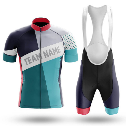 2022 Custom Team Name C- Men's Cycling Jersey And Bib Shorts Suit