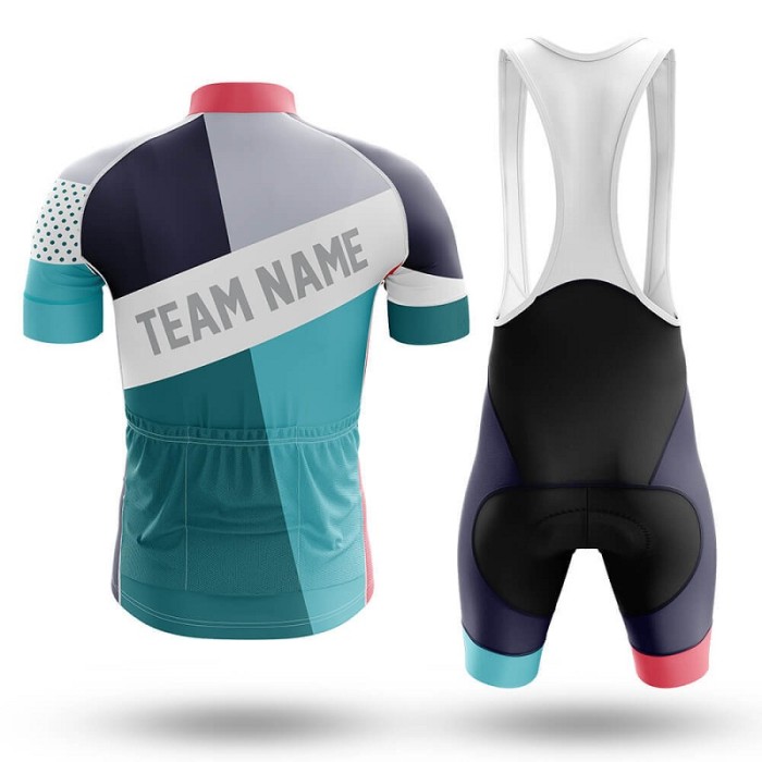 2022 Custom Team Name C- Men's Cycling Jersey And Bib Shorts Suit