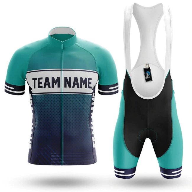 2022 Custom Team Name A4- Men's Cycling Jersey And Bib Shorts Suit