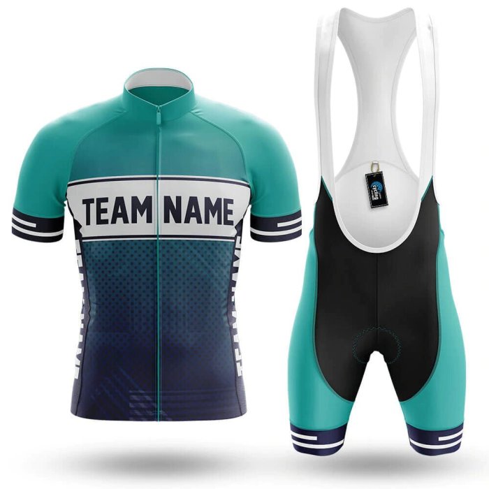 2022 Custom Team Name A4- Men's Cycling Jersey And Bib Shorts Suit