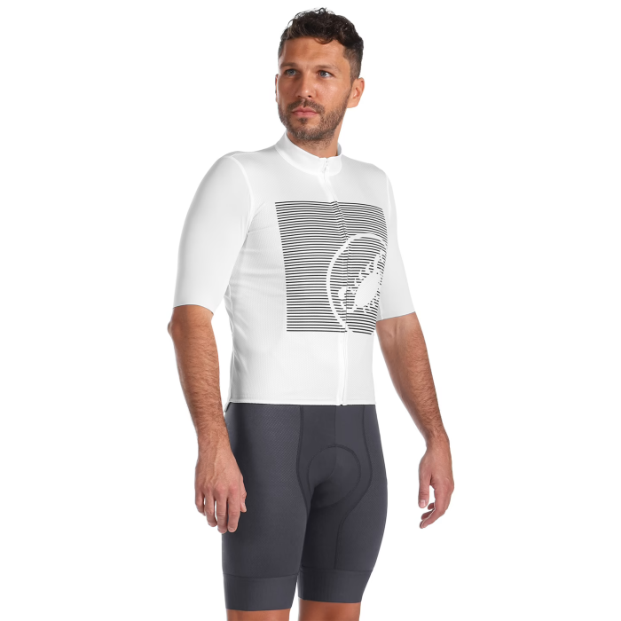 2022 CASTELLI BAGARRE White Men's Cycling Jersey And Bib Shorts Suit