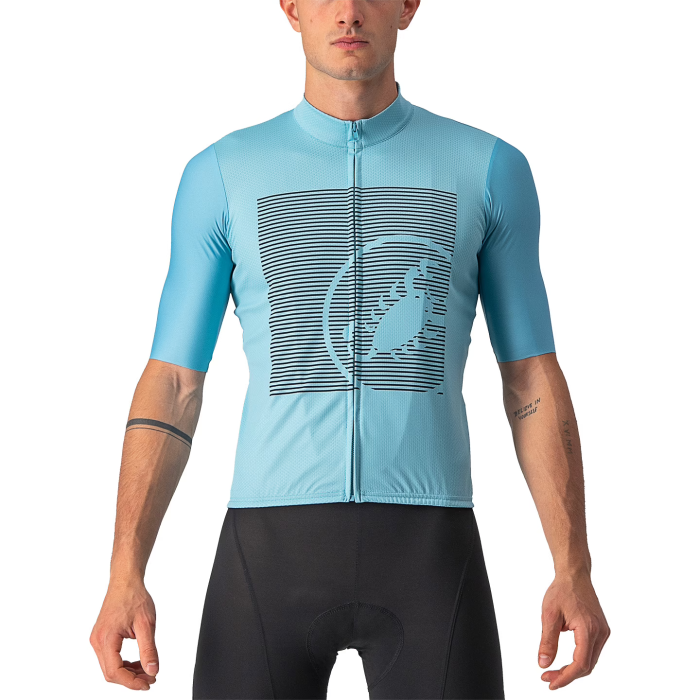 2022 CASTELLI BAGARRE Blue Black Men's Cycling Jersey And Bib Shorts Suit