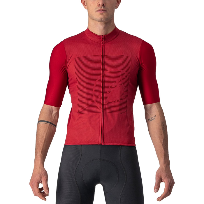 2022 CASTELLI BAGARRE Red Men's Cycling Jersey And Bib Shorts Suit