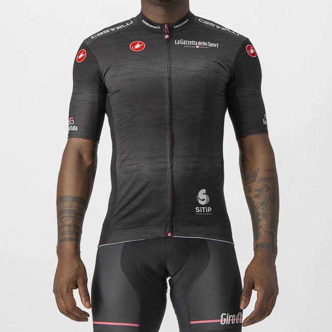 GIRO D'ITALIA MAGLIA BIANCA RACE 2022 Black Men's Cycling Jersey And Bib Shorts Suit