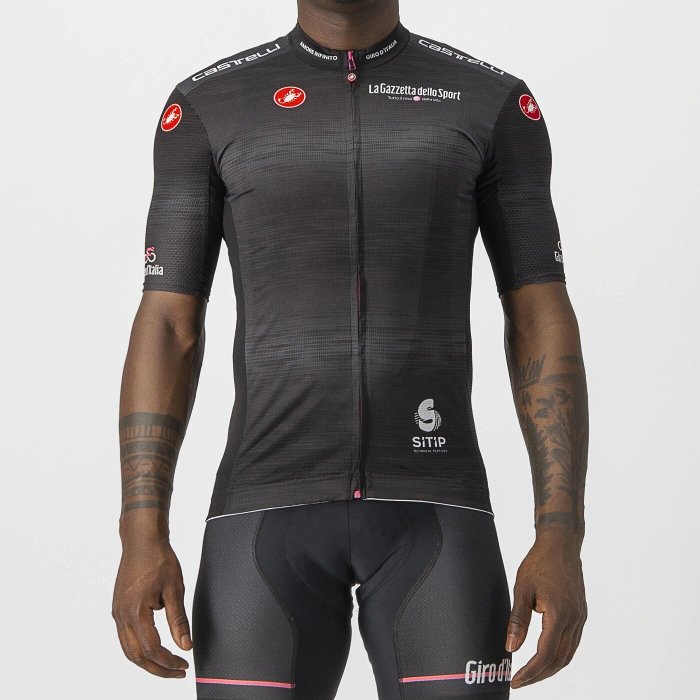 GIRO D'ITALIA MAGLIA BIANCA RACE 2022 Black Men's Cycling Jersey And Bib Shorts Suit