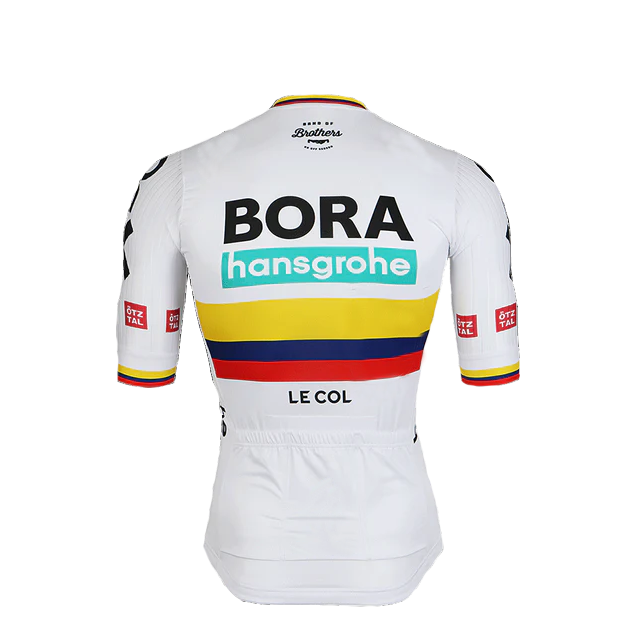 2022 BORA-Hansgrohe Cycling Short Sleeve Jersey And Bib Shorts Set Le Col Professional Cycling Team White