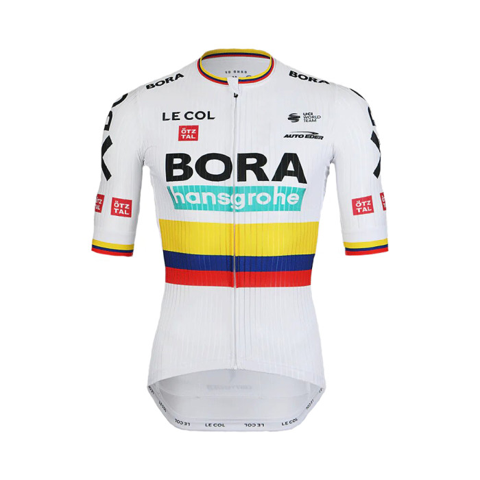 2022 BORA-Hansgrohe Cycling Short Sleeve Jersey And Bib Shorts Set Le Col Professional Cycling Team White