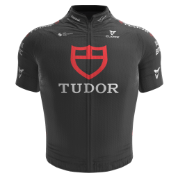 2022 Tudor Pro BMC Black Cycling Short Sleeve Jersey And Bib Shorts Set