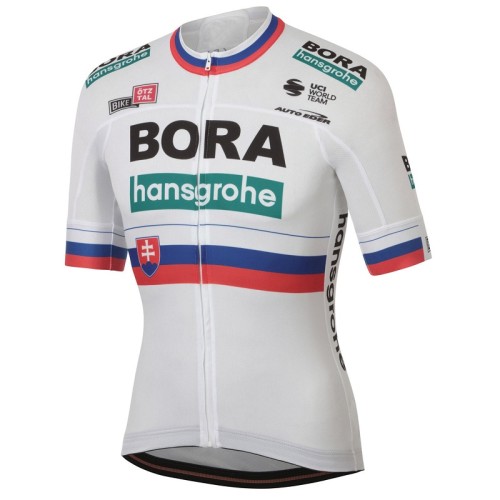 2020 Team BORA-hansgrohe Cycling Short Sleeve Jersey And Bib Shorts Set-White