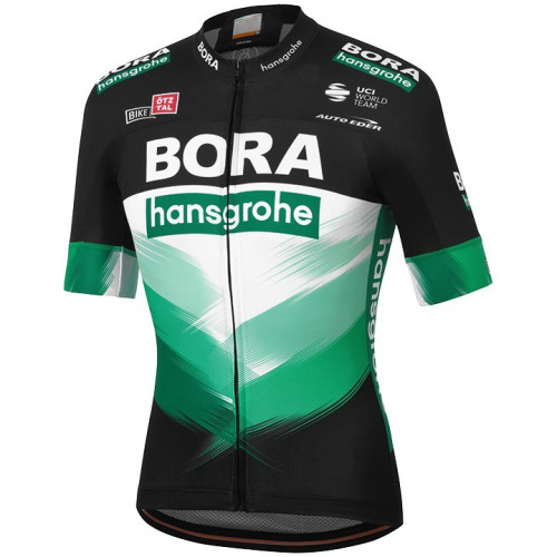 2020 BORA-hansgrohe Team Cycling Short Sleeve Jersey And Bib Shorts Set-Black