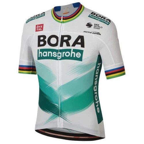 2020 BORA-hansgrohe Team Cycling Short Sleeve Jersey And Bib Shorts Set-White