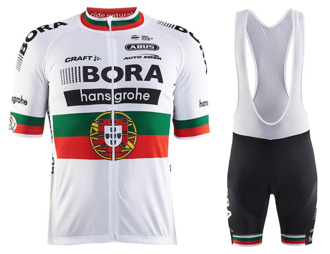 2017 Bora Hansgrohe Portuguese Champion Cycling Jersey And Bib Shorts Set