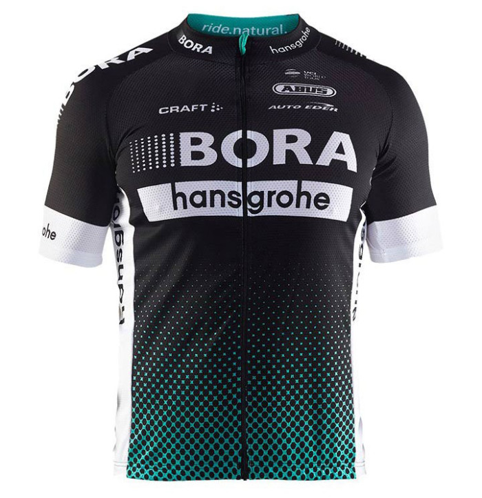 2017 Team Bora Hansgrohe Black Cycling Jersey And Bib Shorts Set