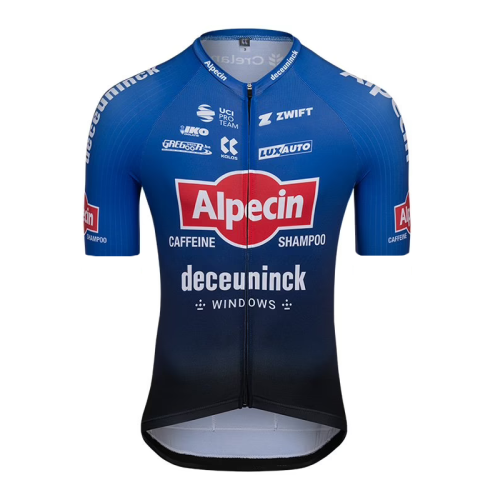 2023 ALPECIN-DECEUNINCK Blue Cycling Short Sleeve Jersey And Bib Shorts Set