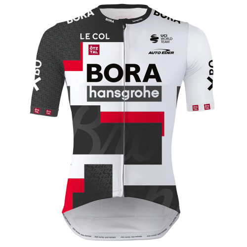 2022 BORA-HANSGROHE KURZARMTRIKOT Cycling Short Sleeve Jersey And Bib Shorts Set Le Col Professional Cycling Team Black