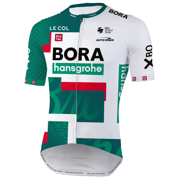 2022 BORA-HANSGROHE KURZARMTRIKOT Cycling Short Sleeve Jersey And Bib Shorts Set Le Col Professional Cycling Team Green