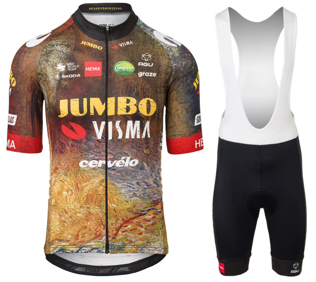 2022 New Tour de France Jersey JUMBO-VISMA Cycling Jersey And Bib Shorts Set - The Masterpiece