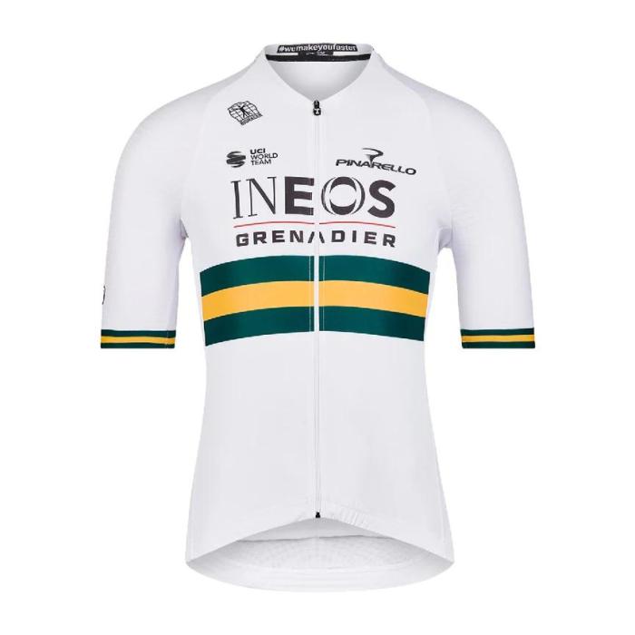 2022 New INEOS Australia Team Mens Cycling Short Sleeve Jersey And Bib Short Kit