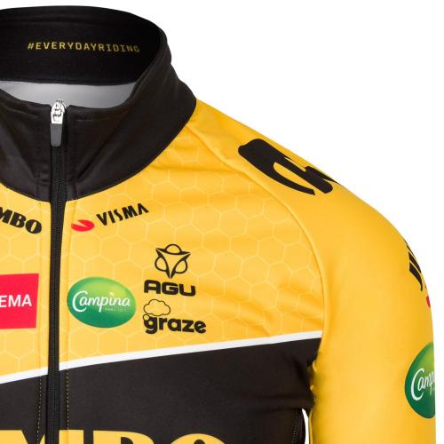 TEAM JUMBO VISMA THERMAL JACKET 2022 YELLOW - BLACK