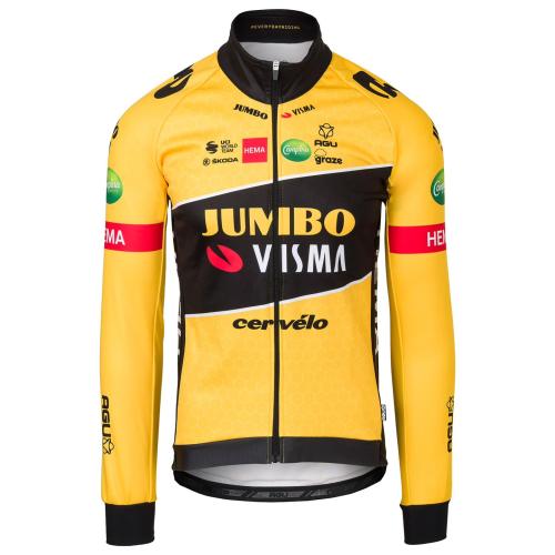 TEAM JUMBO VISMA THERMAL JACKET 2022 YELLOW - BLACK