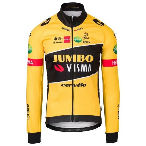 TEAM JUMBO VISMA THERMAL JACKET 2022 YELLOW - BLACK