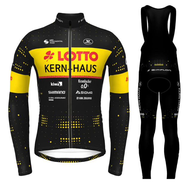 2022 LOTTO Long Sleeve Cycling Jersey And Bib Pants Set