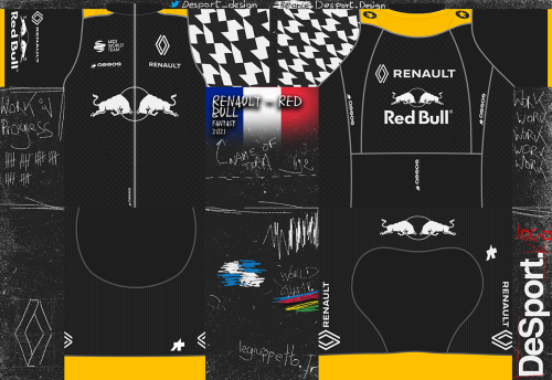 2022 RedBull Team Cycling Jersey And Bib Shorts Set-Black