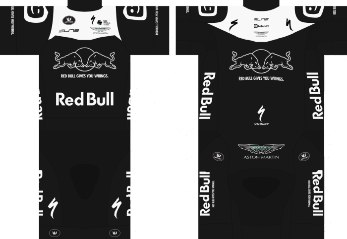 2022 Red Bull Team Cycling Jersey And Bib Shorts Set-White