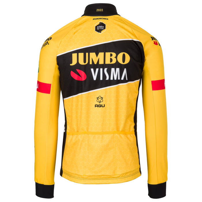 2022 JUMBO-VISMA Team Thermal Fleece Cycling Jersey And Bib Pants Set