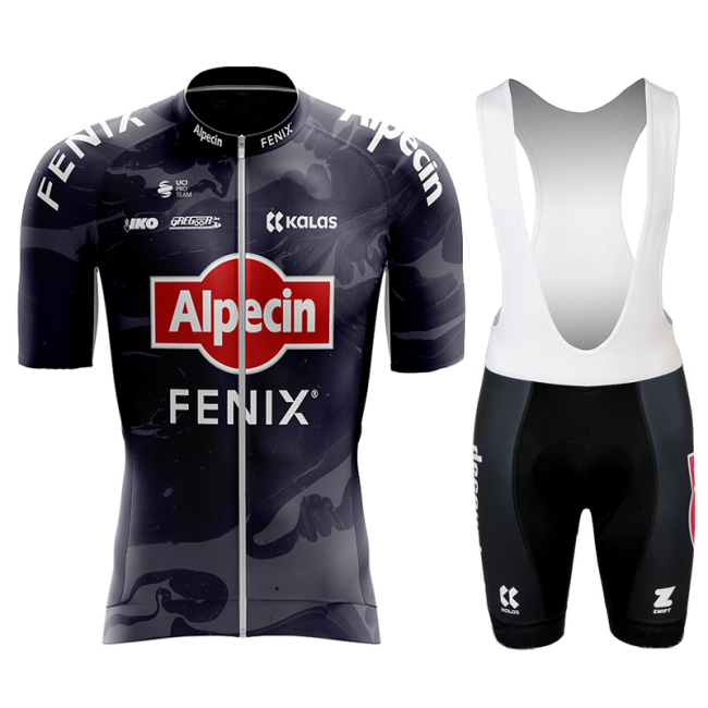 2022 Alpecin-Fenix Cycling Short Sleeve Jersey And Bib Shorts Set-D