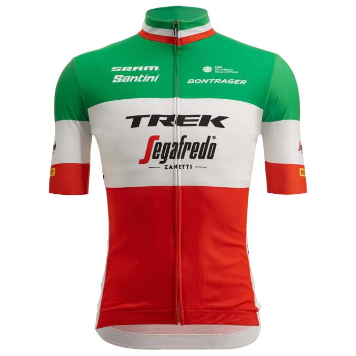 2023 TREK SEGAFREDO ITALIAN CHAMPION Cycling Short Sleeve Jesey And Bib Shorts Set