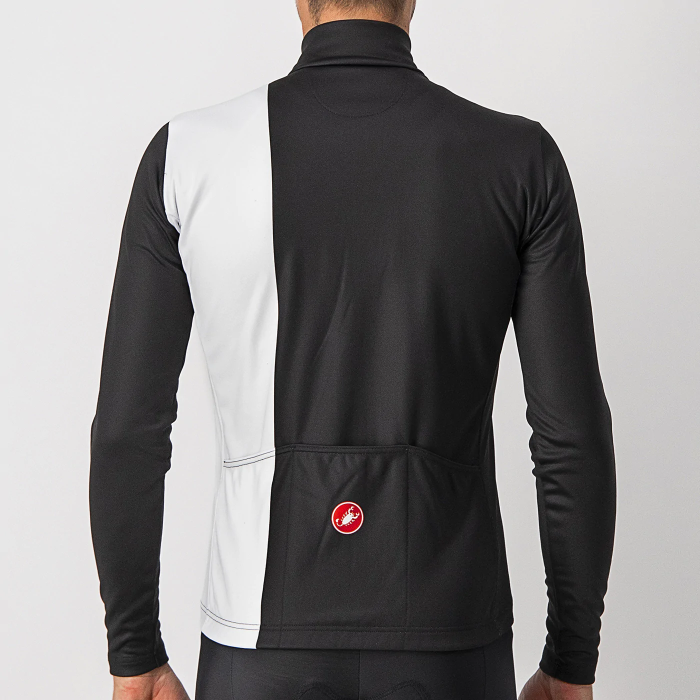 2023 Castelli Black Thermal Fleece Cycling Long Sleeve Jersey