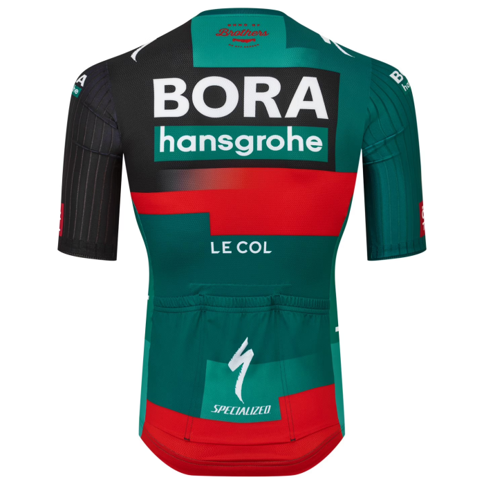 BORA-HANSGROHE SHORT SLEEVE JERSEY AND BIB SHORTS RACE 2023 GREEN - BLACK