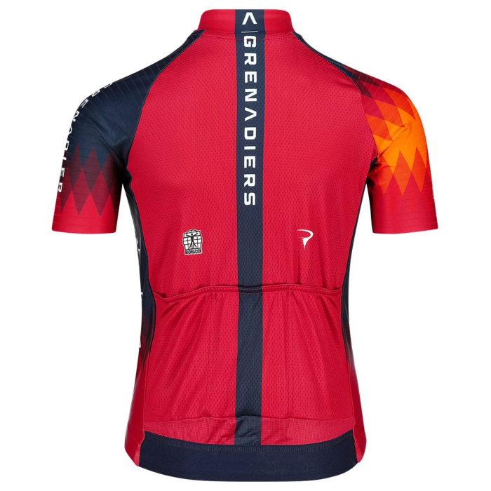 2023 New KINDERSET INEOS GRENADIERS Mens Cycling Short Sleeve Jersey And Bib Short Kit RED - DARK BLUE