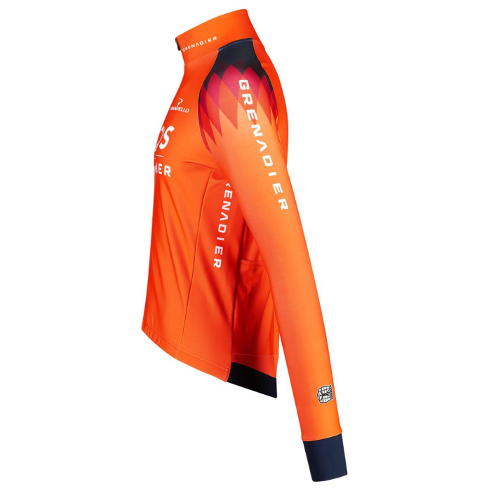 2023 INEOS GRENADIER Team Thermal Fleece Cycling Jersey And Bib Pants Set-Orange