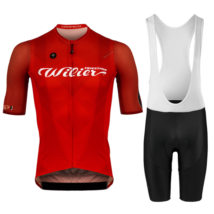 2023 Wilier Red Cycling Jersey And Bib Shorts Set