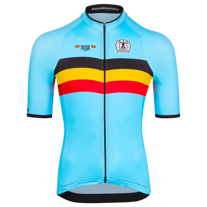 BELGIAN NATIONAL TEAM SHORT SLEEVE JERSEY AND BIB SHORTS 2023 LIGHT BLUE