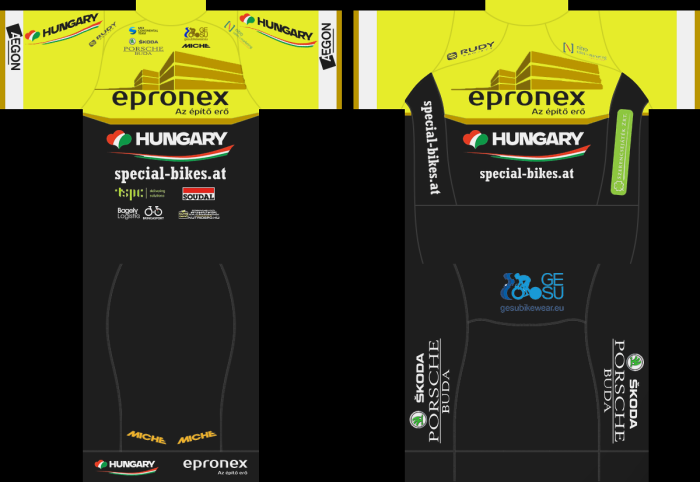 2023 Epronex - Hungary Cycling Team Cycling Jersey And Bib Shorts Set