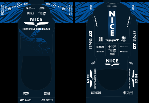 2023 Nice Métropole Côte d'Azur Cycling Jersey And Bib Shorts Set