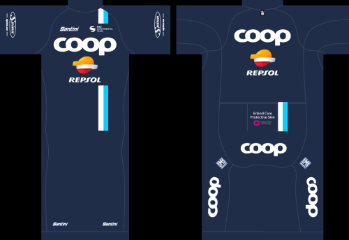 2023 Team Coop - Repsol Cycling Jersey And Bib Shorts Set