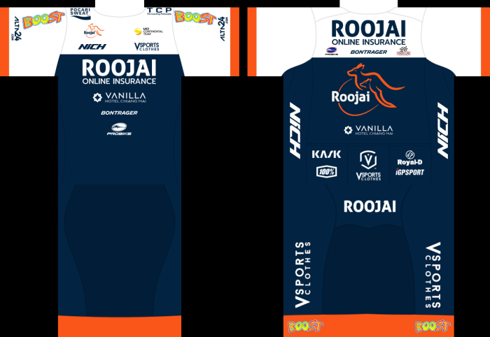 2023 Roojai Online Insurance Cycling Jersey And Bib Shorts Set