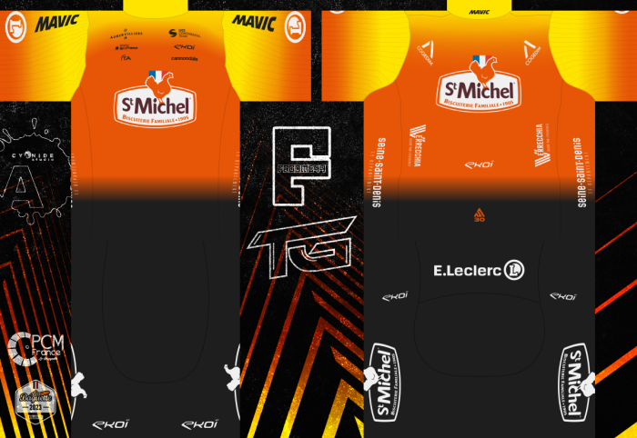 2023 St Michel - Mavic - Auber93 Cycling Jersey And Bib Shorts Set