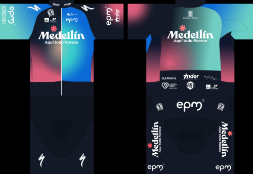 2023 Team Medellin - EPM Cycling Jersey And Bib Shorts Set