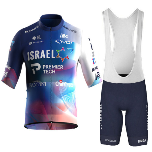 2023 Israel - Premier Tech Cycling Jersey And Bib Shorts Set